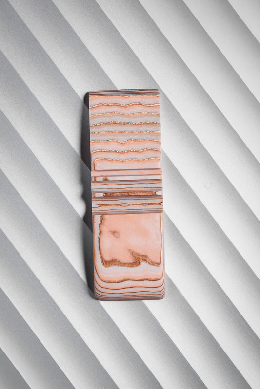 White, Copper (2:1) Angle Cut