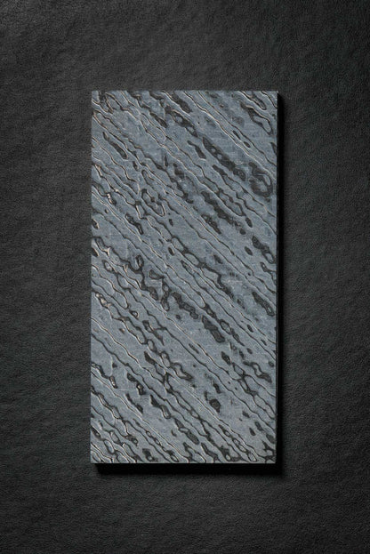 Black, Grey (0.5:1) Single Side Damascus