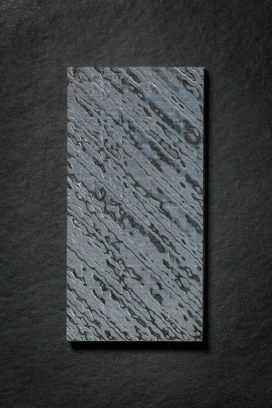 Black, Grey (0.5:1) Single Side Damascus