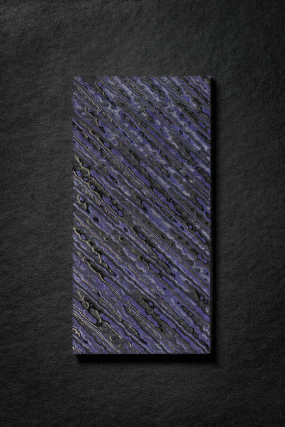 Black, Purple (0.5:1) Single Side Damascus