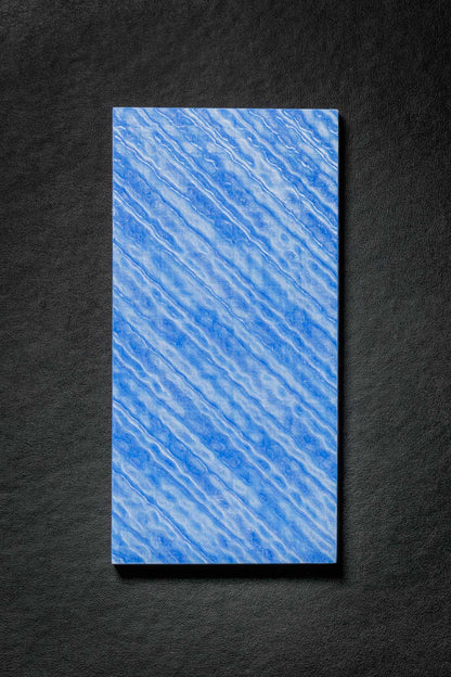 Dark Blue, White (1:1) Double Side Damascus