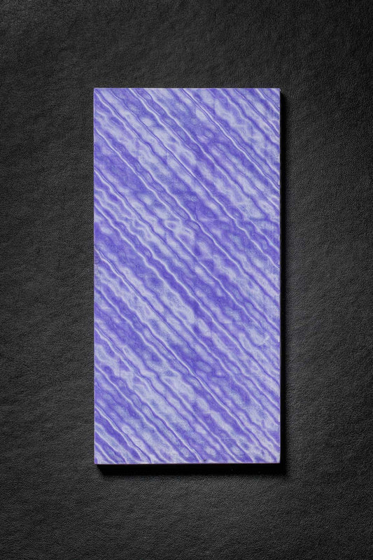 Purple, White (1:1) Double Side Damascus