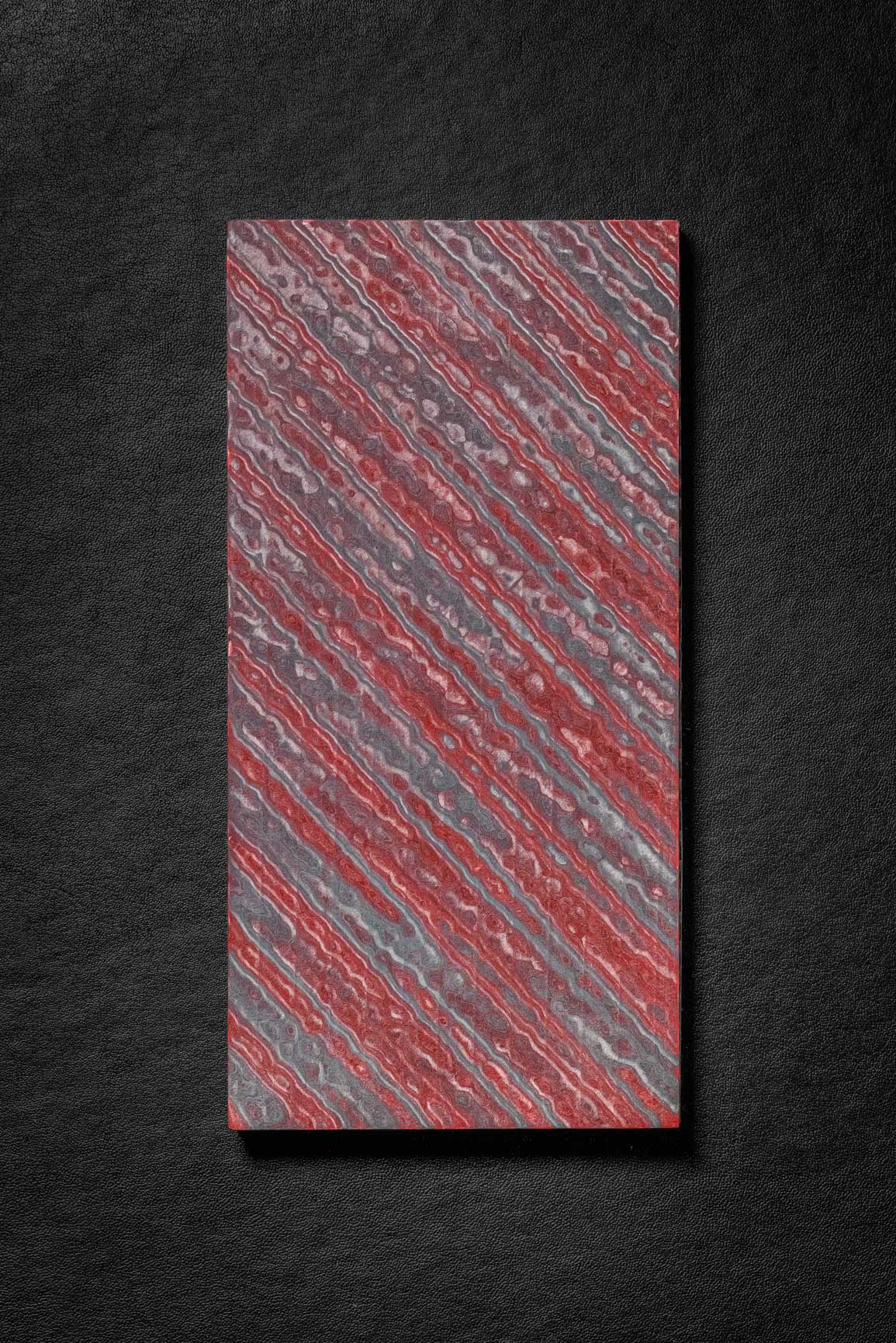 Red, Grey (2:1) Double Side Damascus