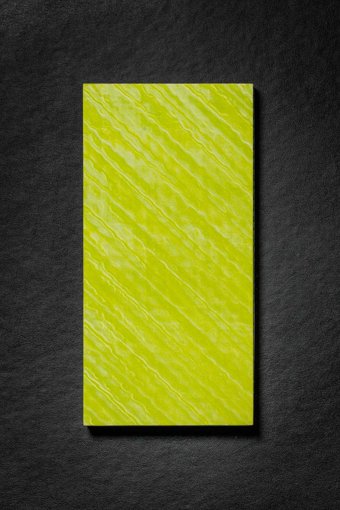 Neon Green, White (1:1) Double Side Damascus