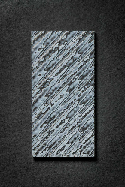 Black, White (0.5:1) Single Side Damascus