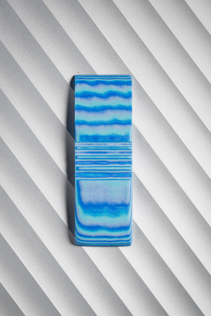 dark blue & tiffany blue & white (1:1:1) angle cut