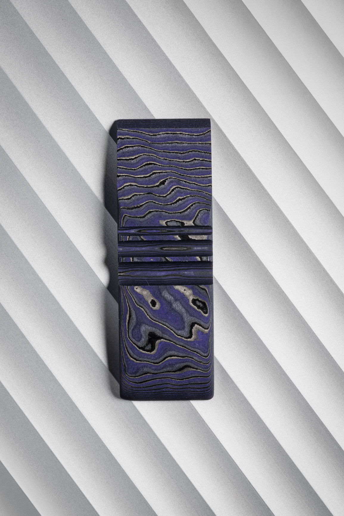 Black, Purple (0.5:1) Single Side Damascus