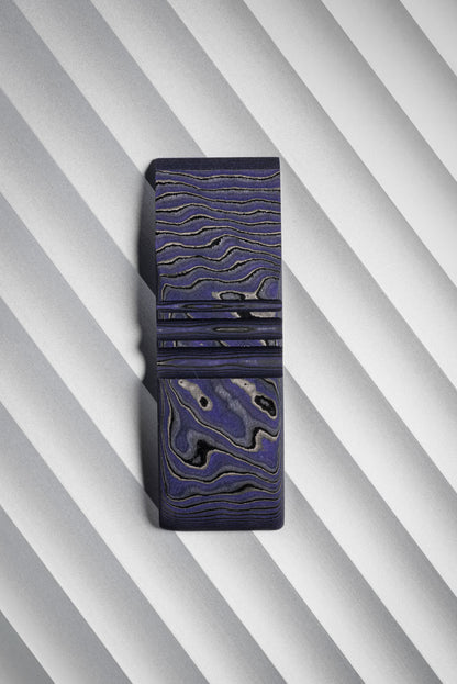 Black, Purple (0.5:1) Single Side Damascus