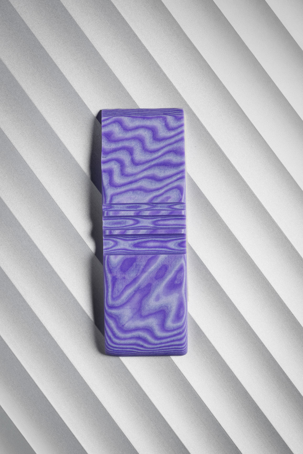 Purple, White (1:1) Double Side Damascus