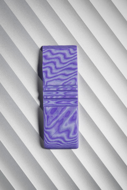 Purple, White (1:1) Double Side Damascus