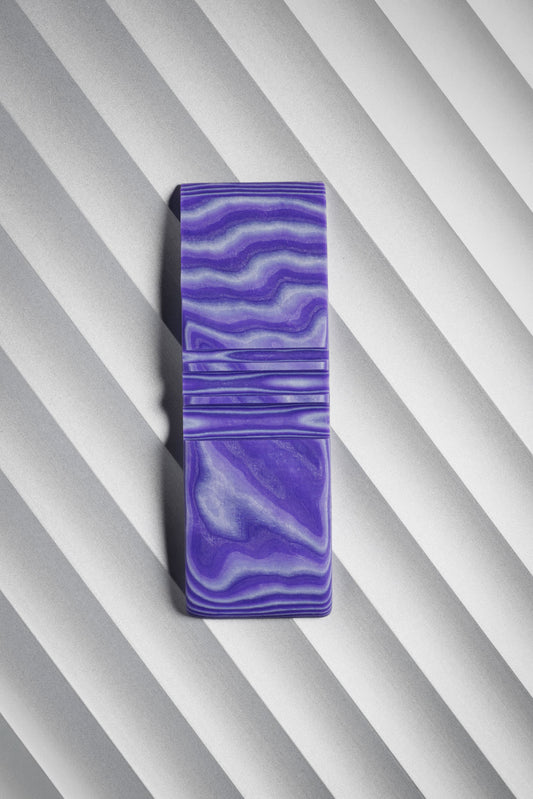 Purple, White (2:1) Double Side Damascus
