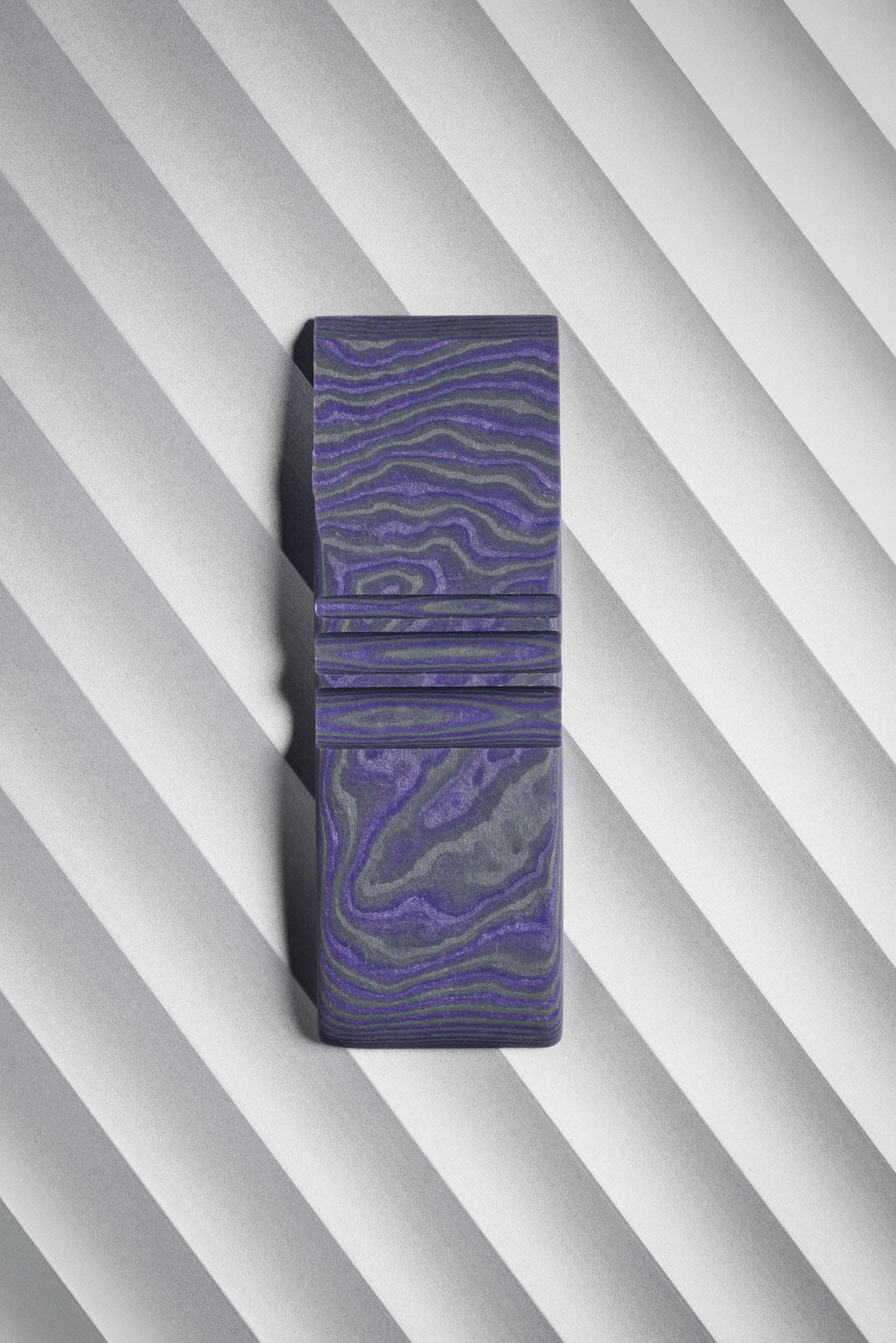 Purple, Grey (1:1) Double Side Damascus