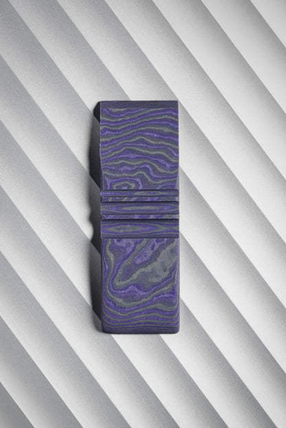 Purple, Grey (1:1) Double Side Damascus
