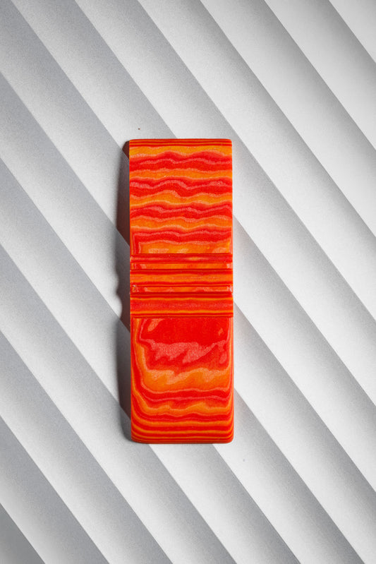 Red, Orange, Yellow (1:1:1) Angle Cut