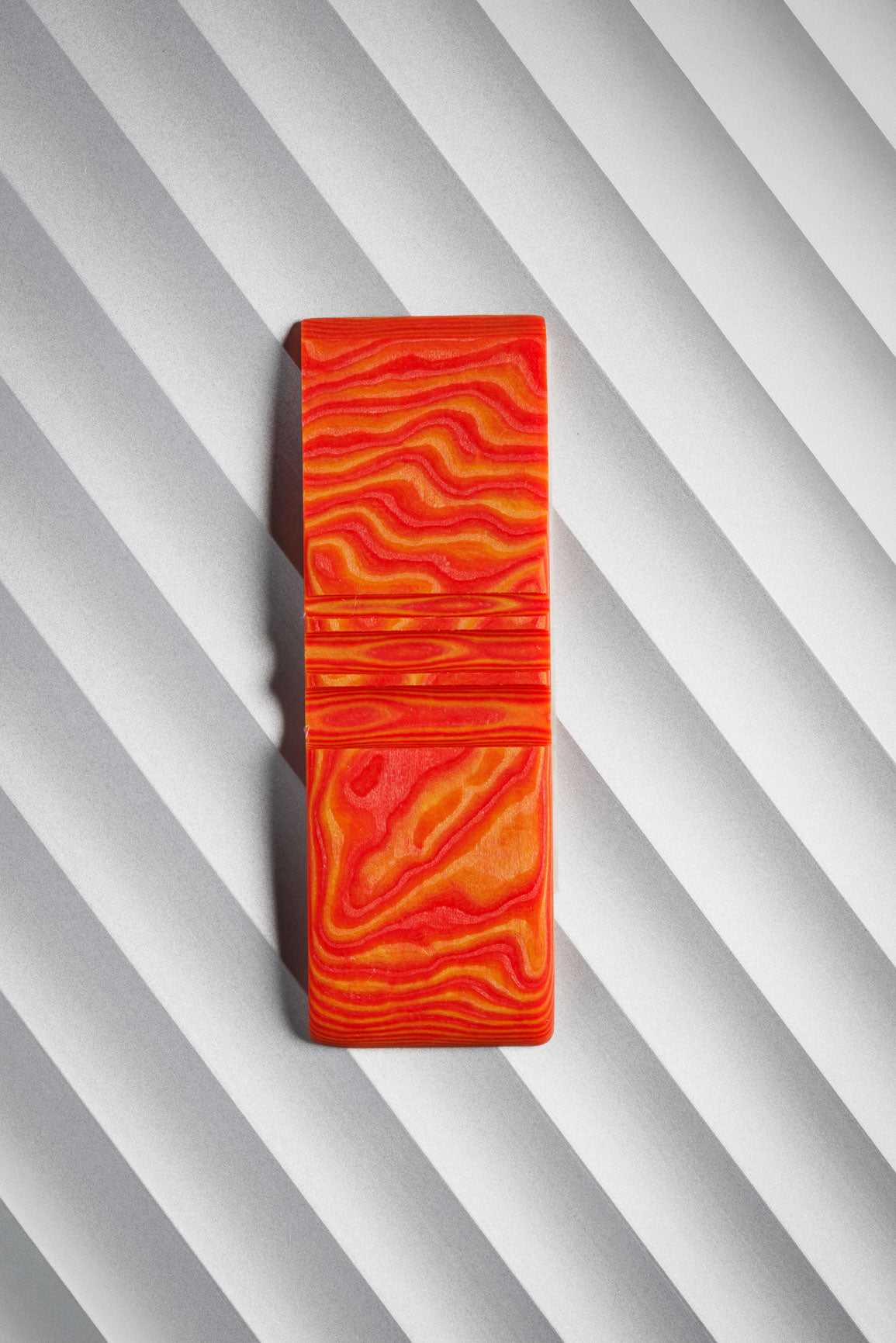 Red, Orange (1:1) Double Side Damascus