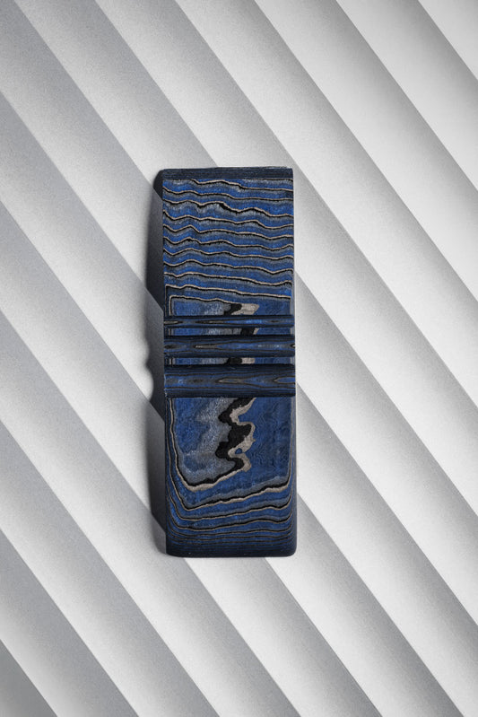 Dark Blue Angle Cut