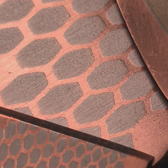 Superconductor slices, NbTi filaments in copper, in several filament sizes and cuts
