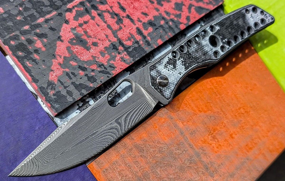 Gerry McGinnis knife with MorphTPC White, Black Angle Cut by Gerry McGinnis
